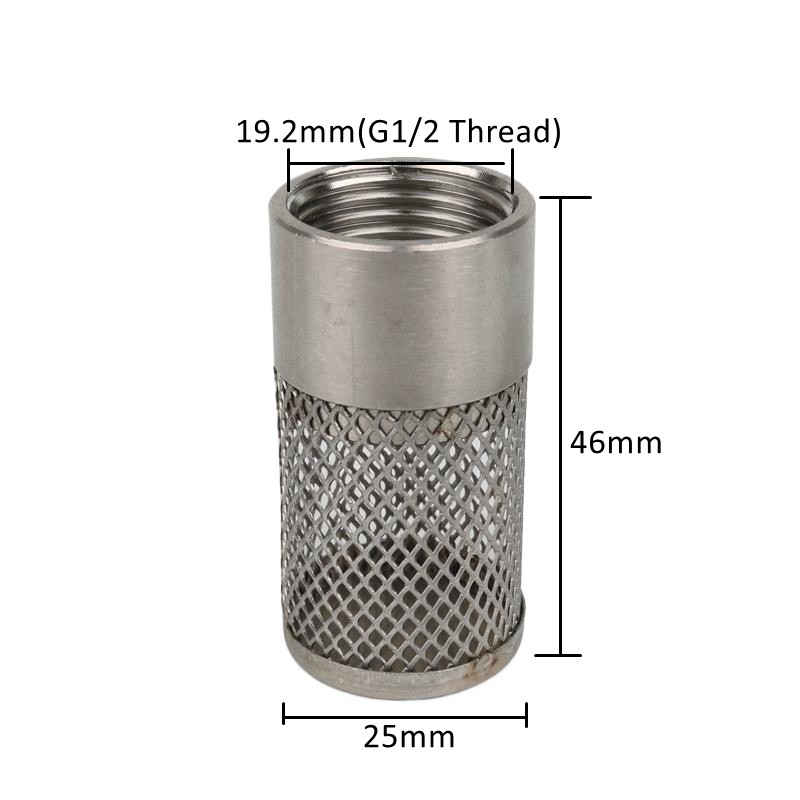 6 ~ 20mm Bộ lọc ống thép không gỉ Lưới lọc tưới vườn Bộ lọc rửa xe Bể cá Máy bơm nước Phụ kiện lọc