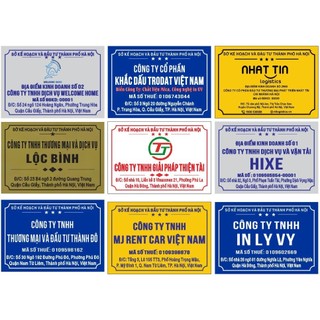 Bảng số nhà mới , Biển số nhà, bảng phòng ban, bảng cty, hộ kinh doanh In UV cao cấp trên Alu, Mica