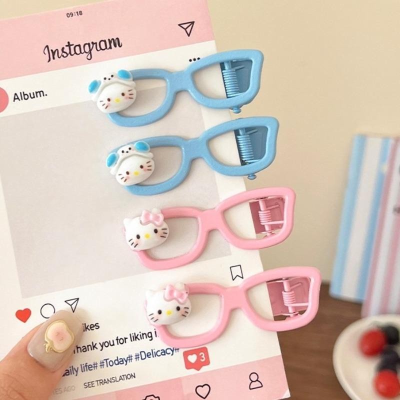 Hàn Quốc Dễ Thương Hello Kitty Kính Kẹp Tóc Cô Gái Học Sinh Phụ Kiện Tóc Ngọt Ngào Quà Tặng.