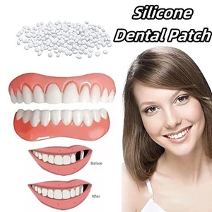 Bộ răng giả silicon lót mềm, dễ sử dụng