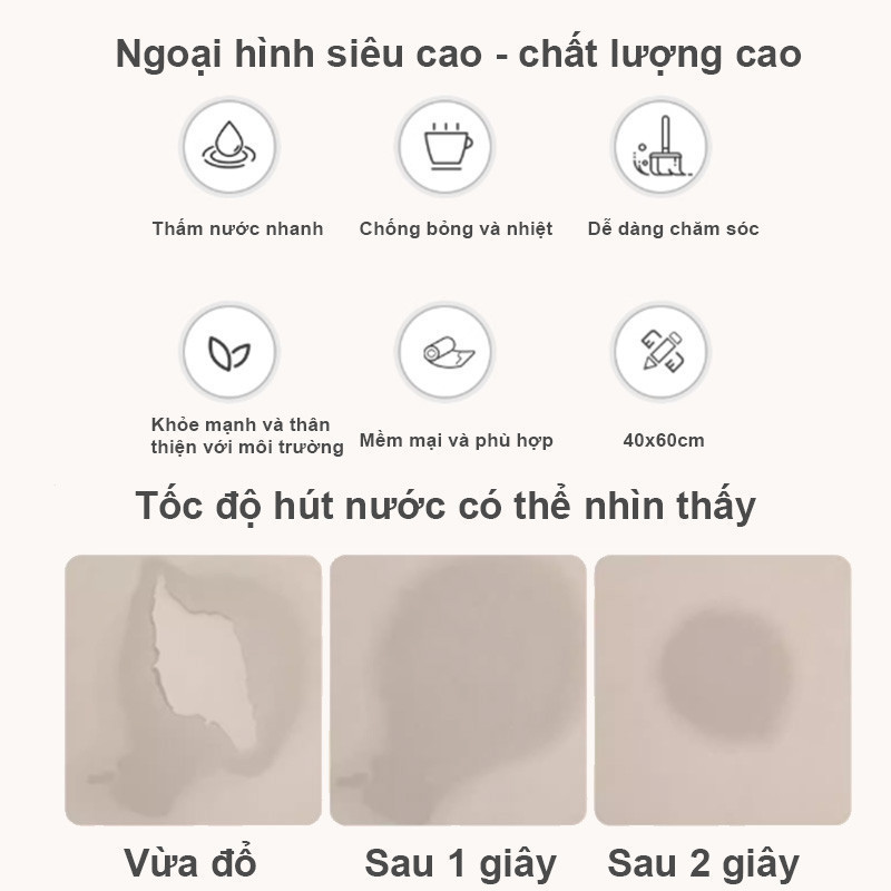 Vải Chống Trượt Bồn Rửa Nhà Bếp, Thấm Hút Nhanh & Dễ Lau Chùi, Chống Trơn Hiệu Quả