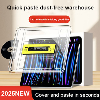 Lắp đặt chính xác Kính cường lực không bụi cho iPad A16 11th Gen 2025 Air 7 11 6 5 4 10.2 10th 10.9 Mini 7 6 A17 Pro 5 4 3 2 1 Air13 Pro 11 12.9 13 Tấm bảo vệ màn hình