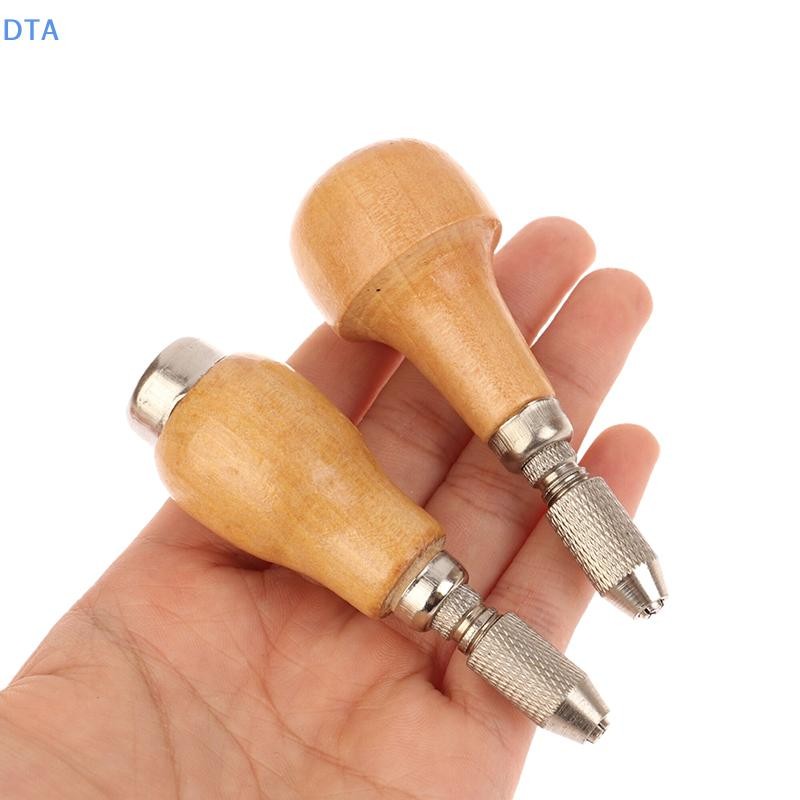 [Dta] Dụng cụ trang sức DIY Đồ trang sức Pin Vise Vice Tay cầm bằng gỗ với 2 Chuck Bộ dụng cụ khoan gói dây xoắn PO