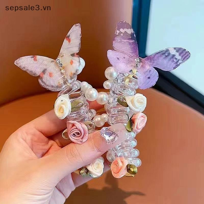 # VN # Dây Điện Thoại Ngọt Ngào Thời Trang Dây Tóc Đuôi Ngựa Hiện Vật Cho Nữ Bé Gái Nhẫn Tóc Thanh Lịch Phụ Kiện Tóc Tinh Tế.