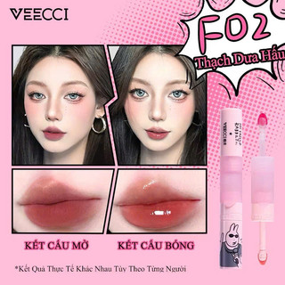 [VEECCI] Son 2 Đầu VEECCI (Kem bùn + Gloss) 3in1 x MY FRIEND RABBIT ROCK YOU, Trang Điểm Nữ