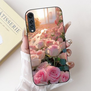 Dành Cho LG Nhung Ốp Lưng LG LMG910EMW LM-G910EMW Vỏ Silicon Hoa Phổ Biến Nơ Mềm Cho LG Velvet 5G LM-G900N Ốp Lưng