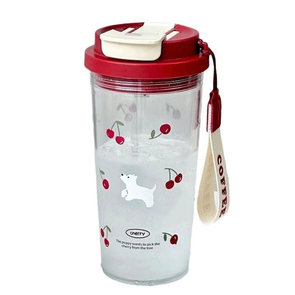 Bình Nước SNUGHOUSE, Cốc Nước 550ml Chống Rò Rỉ, Dây Mang Di Động Dung Tích Lớn Đôi Uống Cà Phê Học Sinh