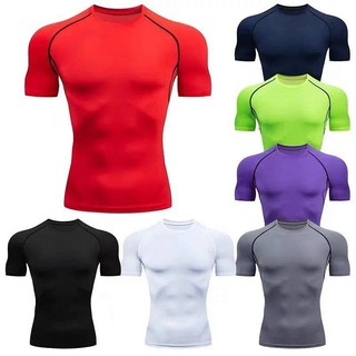 Tights Short Sleeve Men's Quick-Drying Breathable High Elastic Top Basketball Running Training Base Clothing Sports T-shirt Workout Clothes lpaU