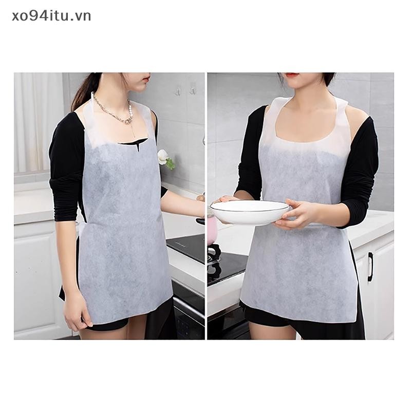 Xoitu 10 Chiếc Tạp Dề Dùng Một Lần Cho Lẩu Chống Dầu Chống Bẩn Tạp Dề Người Lớn Di Động Vệ Sinh Nấu Ăn Không Dệt Chống Thấm Nước Delanta VN