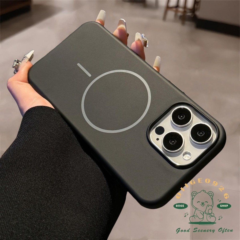 【 Ốp lưng iphone16 】 Ốp điện thoại từ tính lỏng cảm giác da iphone16 Pro Max 15 14 13 12 11 cho vỏ iPhone Vỏ mềm silicon TPU chống sốc