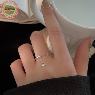 Safenh Thời Trang Đơn Giản Nhẫn Ngón Tay Dây Xích Vòng Tròn Có Thể Điều Chỉnh Dành Cho Nữ Cô Gái Dự Tiệc Trang Sức Quà Tặng Phụ Kiện Trang Sức VN