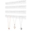 Giá đỡ vòng cổ ROLY, Giá đỡ vòng cổ treo tường trong suốt, Tinh tế với 7 / 12 Móc Acrylic Trang sức sắp xếp Vòng cổ Vòng tay Dây chuyền