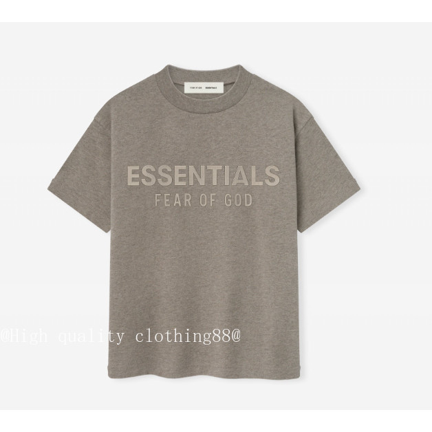 Chất lượng cao Essentials Fear of God Brushed Letter Embossed FOG All-Match Sản phẩm mới Áo thun ngắn tay