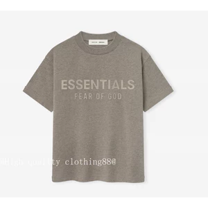 Chất lượng cao Essentials Fear of God Brushed Letter Embossed FOG All-Match Sản phẩm mới Áo thun ngắn tay
