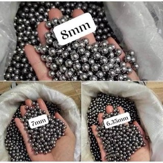 1kg Các loại bi sắt 6.35mm, 7mm, 8mm. Giá rẻ bền không rỉ sét sáng đẹp. Bán lấy tương tác đồ câu