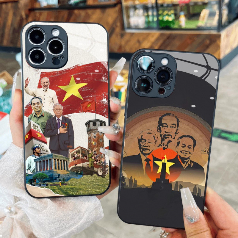 Ốp Kính 3D Độc Lập Việt Nam Cho iPhone 16 17,15 14 13 12 11 8 7 6 6s 6p 7p 8p 6g 7g 8g Pro Max XR XS xsmax Plus Pro