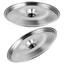 Nắp nồi tròn PYCOU, Nắp nồi đa năng bằng thép không gỉ, Làm dày thay thế 10-24cm Vỏ đựng nước sốt Đồ dùng nhà bếp