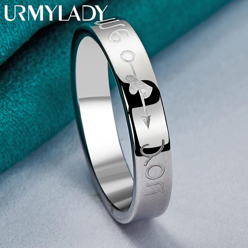 URMYLADY Bạc 925 Tình Yêu Mịn 7-10 # Nhẫn Nữ Thời Trang Tiệc Cưới Trang Sức Quyến Rũ