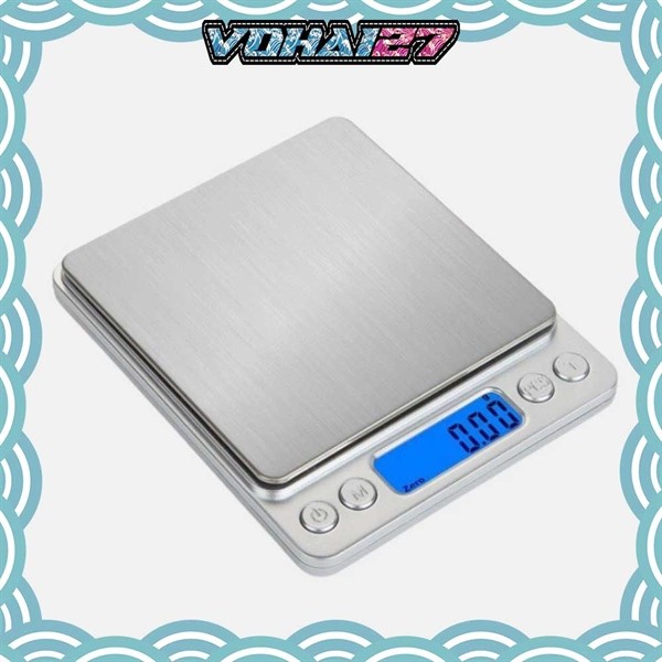 Cân tiểu ly điện tử I2000 - màu inox - inox - 1 - 16.5 x 12.5 x 3 cm