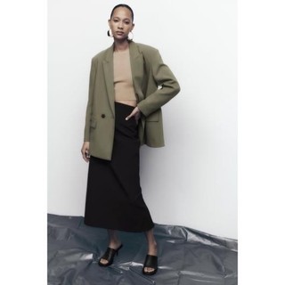 Áo blazer Zara made in Morocco full tag made Morocco oversize hai hàng khuy đơn