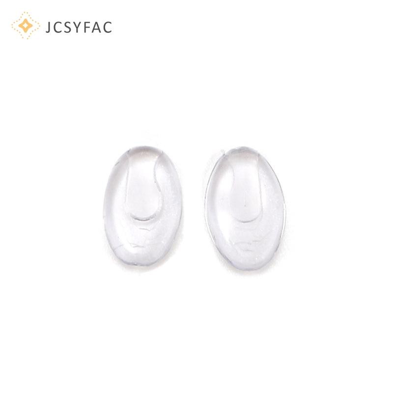 Jcsyfac 25 Cái / bộ Cắm Kính Mắt Miếng Lót Mũi PVC Trong Suốt Chống Trượt Miếng Đệm Mũi Hình Bầu Dục Phẳng Kính Mắt Phụ Kiện Mới