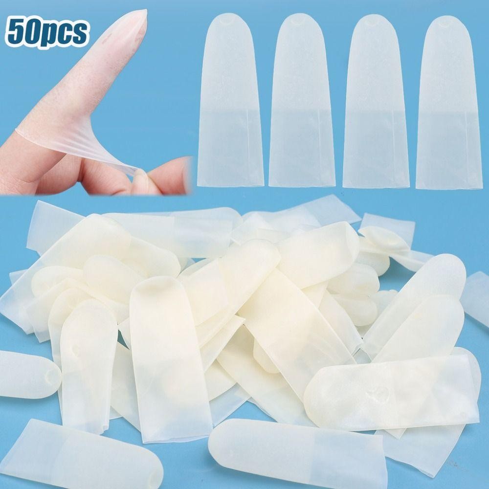 GOODH 50 Chiếc Găng Tay Cao Su, Tay Cầm Ngón Tay Chống Trơn Trượt Dùng Một Lần, Tay Bảo Vệ Ngón Tay Siêu Mỏng Bền Mờ Làm Việc Ngoài Trời