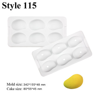 3D Mango Thiết Kế Khuôn Bánh Silicon Đảng Bánh Ngọt Máy Nướng Trái Cây Mousse Khuôn Bánh