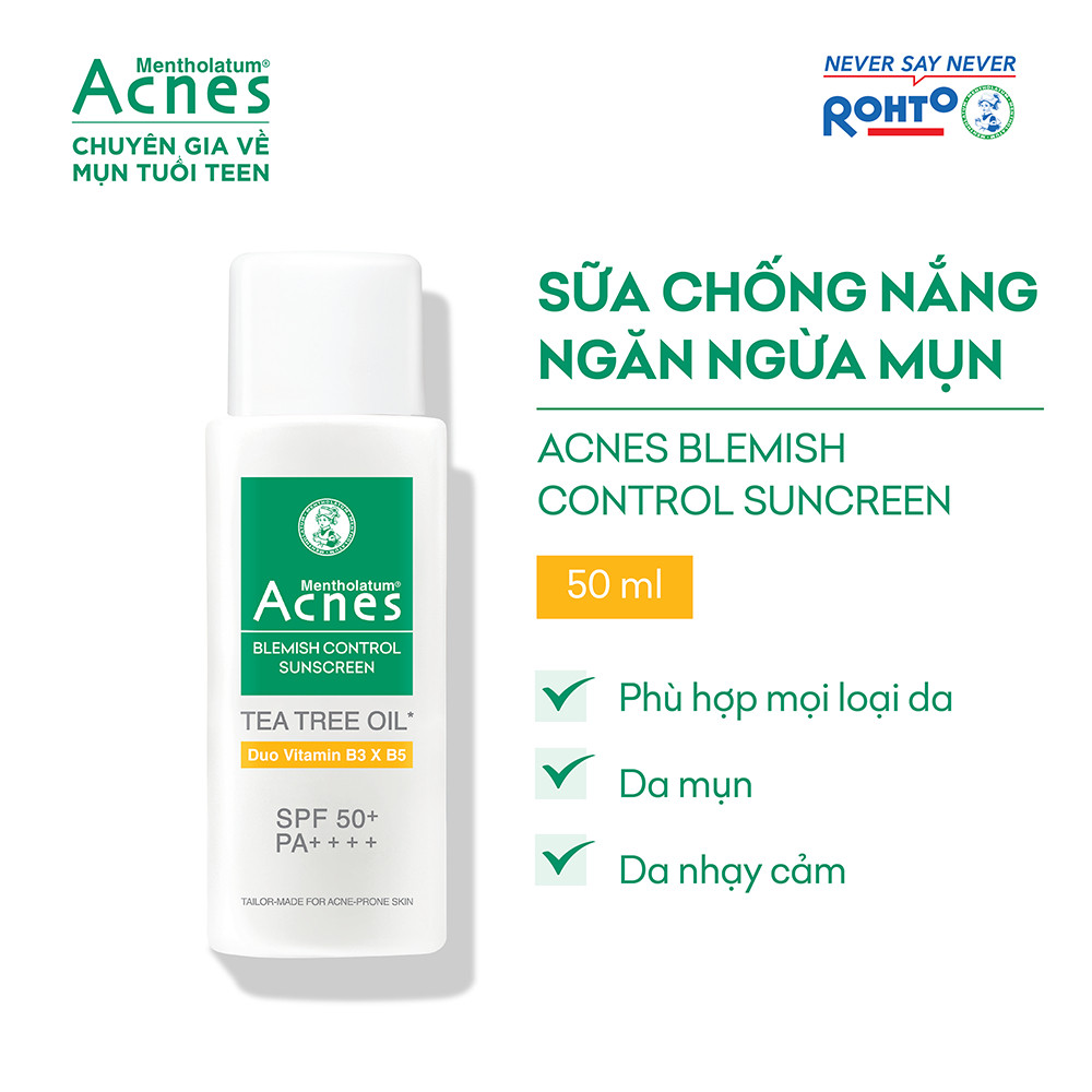 Kem chống nắng cho da dầu mụn Acnes Blemish Control Sunscreen 50g