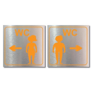 Biển chỉ dẫn lối đi toilet, Wc, nhà vệ sinh Nam nữ, bảng toilet WC nam nữ, bảng hướng dẫn nhà vệ sinh dán tường