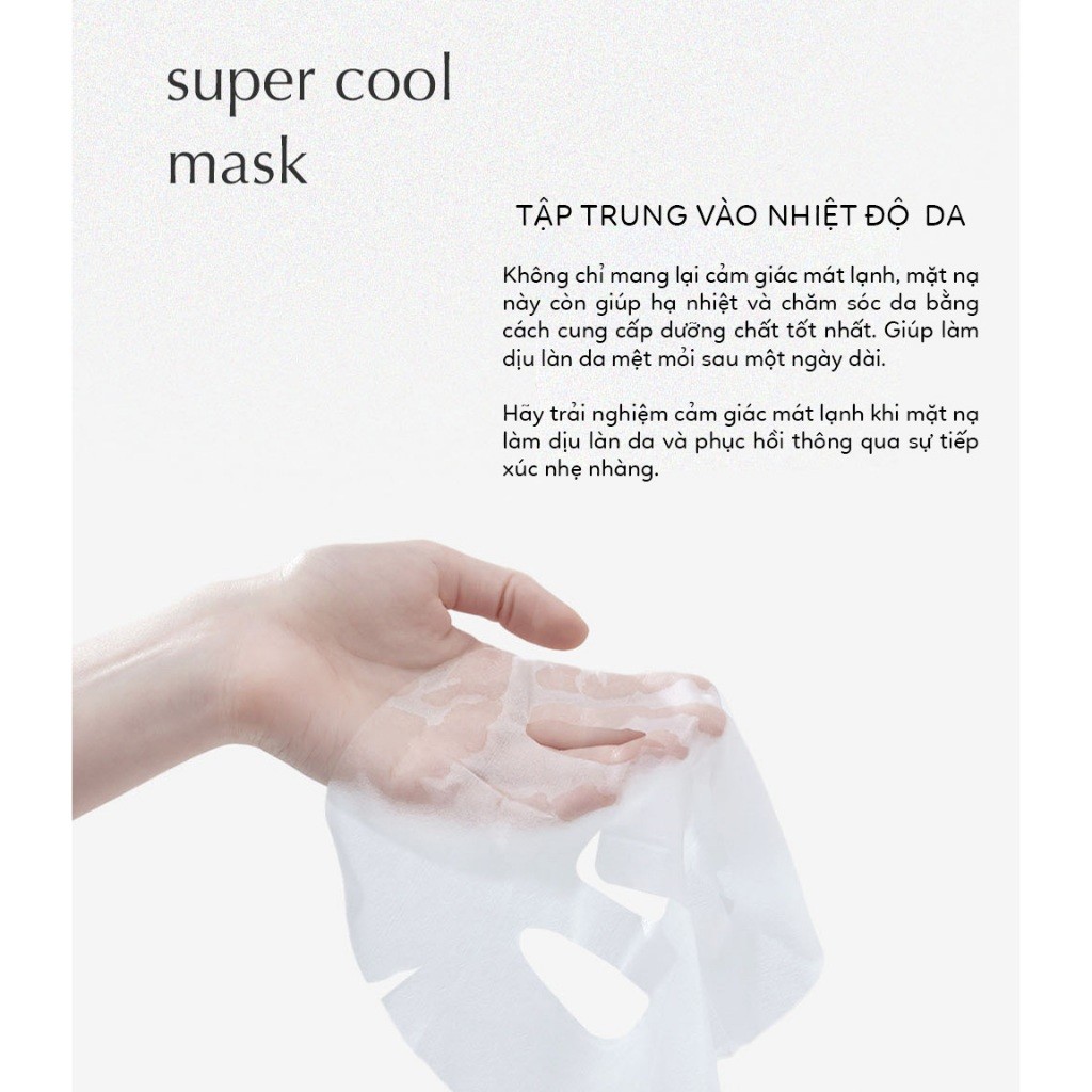 Mặt nạ siêu mát MENTHOLOGY SUPER COOL MASK 25ml (Hộp 5 miếng) | DAMDAVN