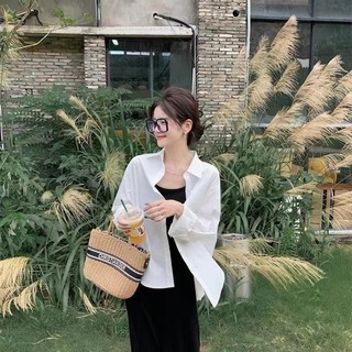 Áo sơ mi trắng nữ mùa hè mỏng chống nắng
