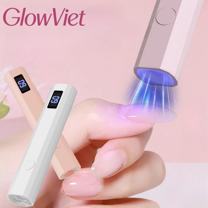 Đèn hơ móng mini cầm tay, Đèn uv Sấy Khô Sơn Móng Tay, Dành Cho Nail Gel, Màn Hình LED Thông Minh