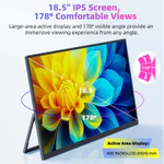 GOOJODOQ Màn hình mở rộng  Màn hình 14 / 15.6 / 16 / 18.5 inch Màn hình IPS góc rộng 1080P FHD Hình ảnh sống động Siêu mỏng & Thiết kế di động — ảnh 7