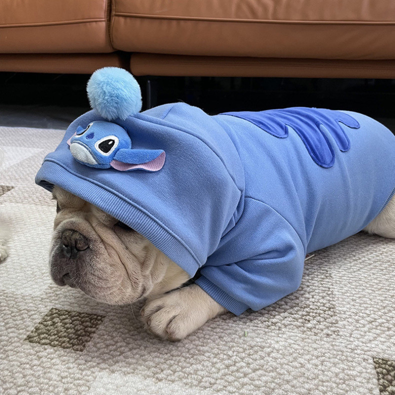 Thú Cưng Dễ Thương Lót Lông Cừu Dày Áo Teddy Gấu Trúc Chó Mùa Thu Đông Áo Chui Đầu