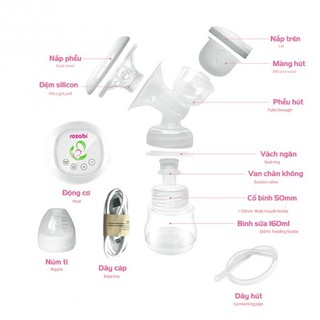 Van chân không Rozabi Basic Plus - phụ kiện cho máy hút sữa điện đôi (1Cái)
