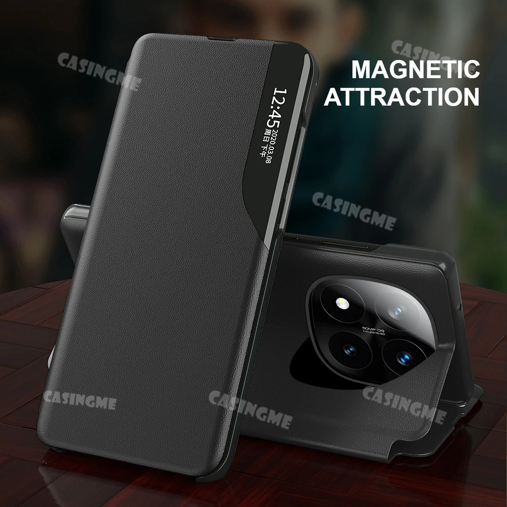 Ốp điện thoại Redmi Note 14 Pro + 5G Flip Smart Touch View cho Redmi Note14pro + Note14 14Note 14Pro + 14Pro Note 14 Pro + Plus 4G 5G 2025 Ốp lưng
