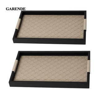 Garende Để Bàn Sắp Xếp Lưu Trữ Khay Đựng Nước Hoa Phong Cách Tổ Chức Da PU Đa Năng Trang Trí Cho Bàn Làm Việc Nhà Mặt Bàn