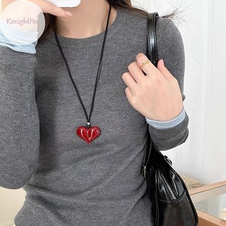 K2nightfee Hợp Thời Trang Nơ Đỏ Thả Bằng Kính Mặt Dây Chuyền Vòng Cổ Cho Nữ Bé Gái 2025 Mới Dây Da Phụ Kiện Hàn Quốc Trang Sức Thời Trang Quà Tặng VN