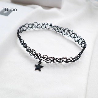Luimo Thời Trang Choker Vòng Cổ Đen Xương Đòn Hình Xăm Dây Chuyền Ngôi Sao Mặt Dây Chuyền Người Phụ Nữ Cô Gái Cổ Trang Sức Đảng Cổ Mặt Dây Chuyền Vòng Cổ SBS