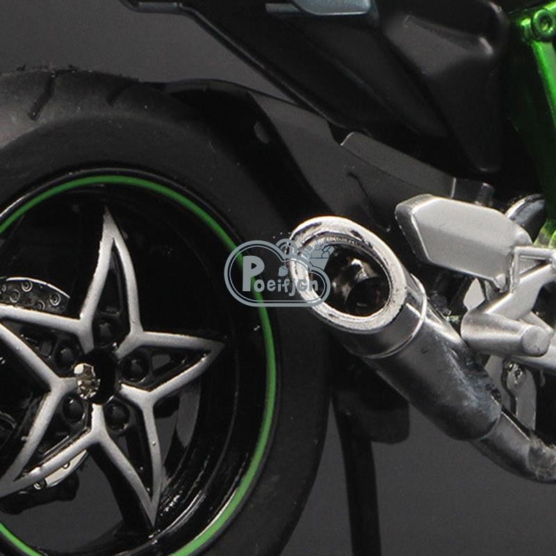 1: 12 H2 R Xe Máy Diecast Hợp Kim Mô Hình Đồ Chơi Đen Ninja H2R Xe Máy Bộ Sưu Tập Có Thể Tháo Rời Màu Đen