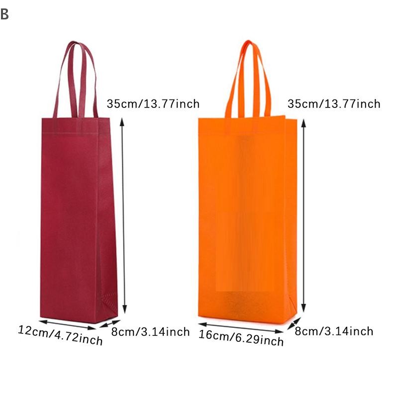 B&N 1PC Không Dệt Bia Champagne Túi Quà Tặng Chống Thấm Nước Màu Chai Rượu Vang Đỏ Tay Cầm Túi Đóng Gói.