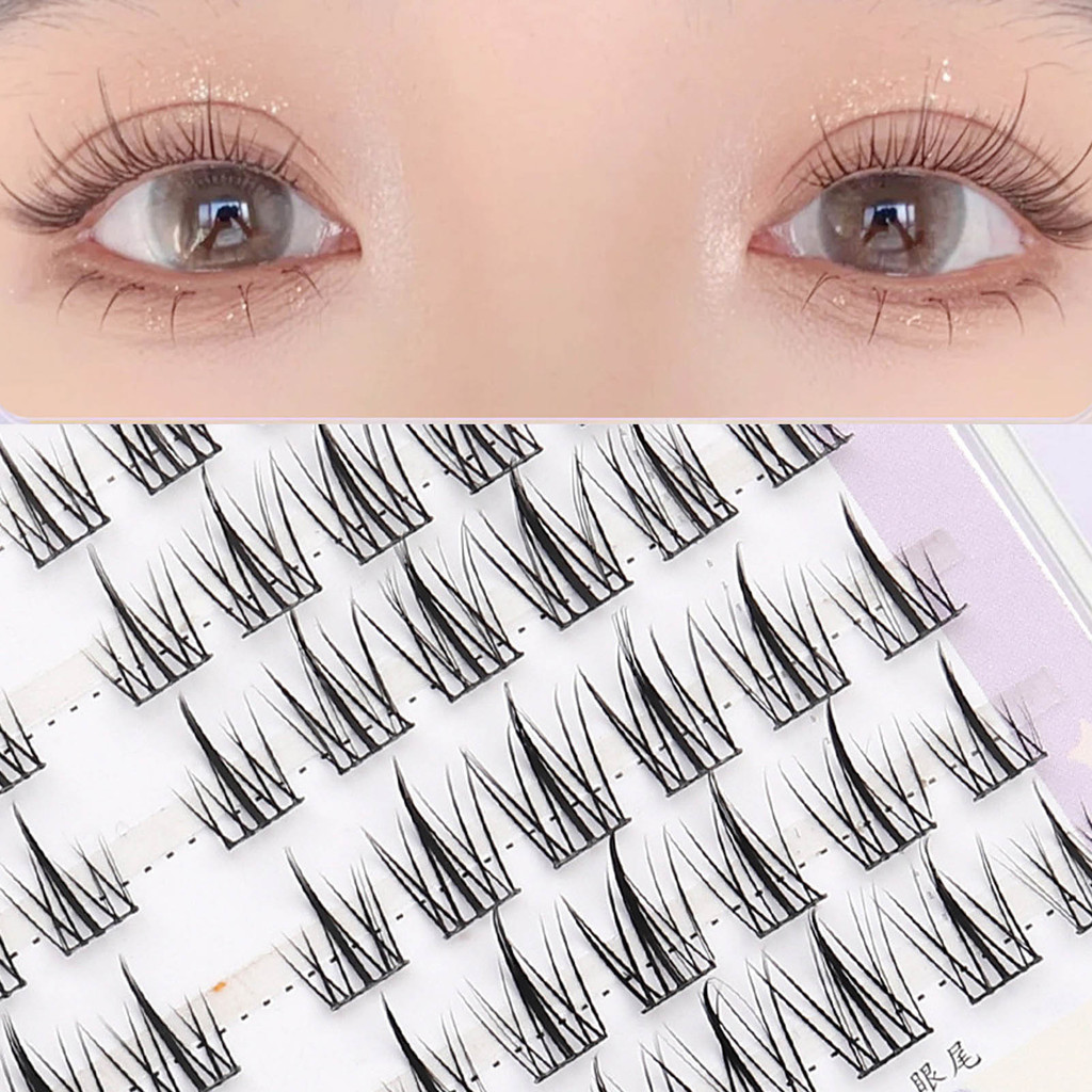 Lông mi giả phân đoạn dài mềm mại Mô phỏng Lông mi giả ghép