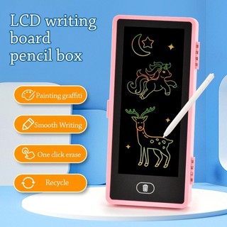 Bút chì ITRUMPET, Bảng vẽ có thể xóa được Hộp bút viết tay, Phim hoạt hình Dung tích lớn Quà tặng tổ chức văn phòng phẩm 2 trong 1 dễ thương
