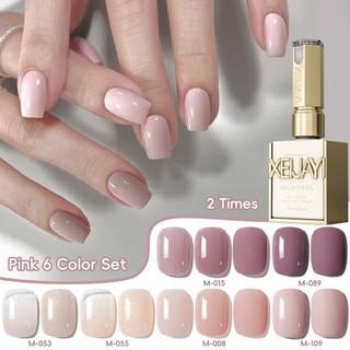 XEIJAYI Ice Trong Suốt Màu Hồng Khỏa Thân Series Gel Móng Tay Đa Năng Màu Đế Cao Mật Độ Vỡ Kim Cương Quang Trị Liệu Keo Móng Tay Nghệ Thuật Làm Móng Tay Cho Tiệm Làm Móng Tay