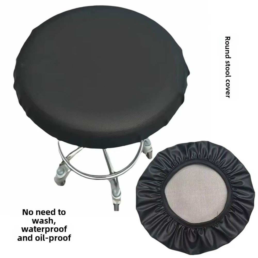 THFENG Bọc Ghế Tròn Da PU Chống Thấm Nước 28-40cm, Bao Gồm Tất Cả, Cho Ghế Xoay/Thanh/Phân