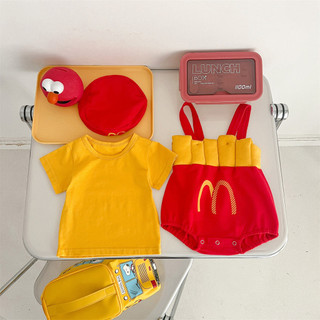 Newbron Baby Boy Cotton Hoạt hình dễ thương Bộ áo liền quần mềm mại và thoải mái của McDonald 's (0-24 tháng)