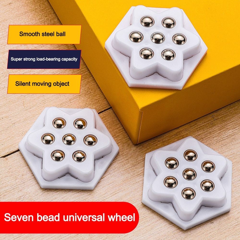 SLICELLIFE 4 Bánh Xe Đa Năng, Ròng Rọc Tự Dính Tắt Tiếng, 7 Hạt Đồ Nội Thất Di Chuyển Phụ Kiện