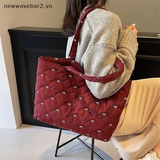 [Mới] Túi xách in nơ ngọt ngào dễ thương Túi đeo vai mềm Túi đeo vai sức chứa lớn Túi mẹ Túi xách nữ đi lại Túi lưu trữ đơn giản thông thường Quà tặng.