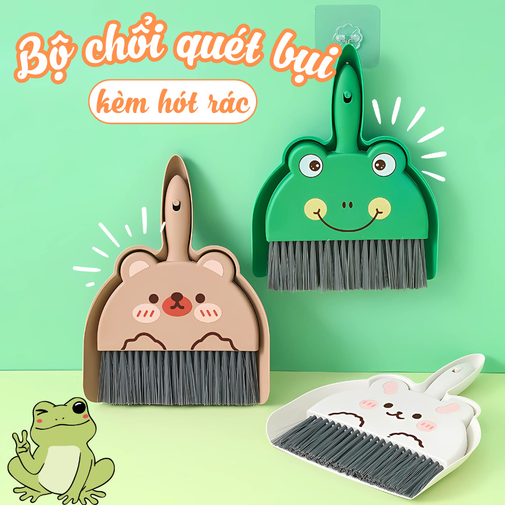Bộ Chổi Quét Bụi Bàn Vệ Sinh Bàn Làm Việc, Xẻng Rác Thú Cưng Thiết Kế Nhỏ Gọn Tiện Lợi