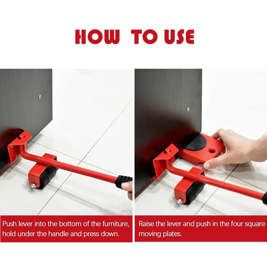 5 Chiếc Nội Thất Di Chuyển Vận Chuyển Bộ Con Lăn Loại Bỏ Nâng Di Chuyển Bộ Bánh Xe Thanh Mover Di Chuyển Đồ Nặng Thiết Bị Dụng Cụ Cầm Tay